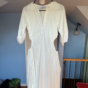 The Shirt by Rochelle Behrens White Long Sleeve Dress